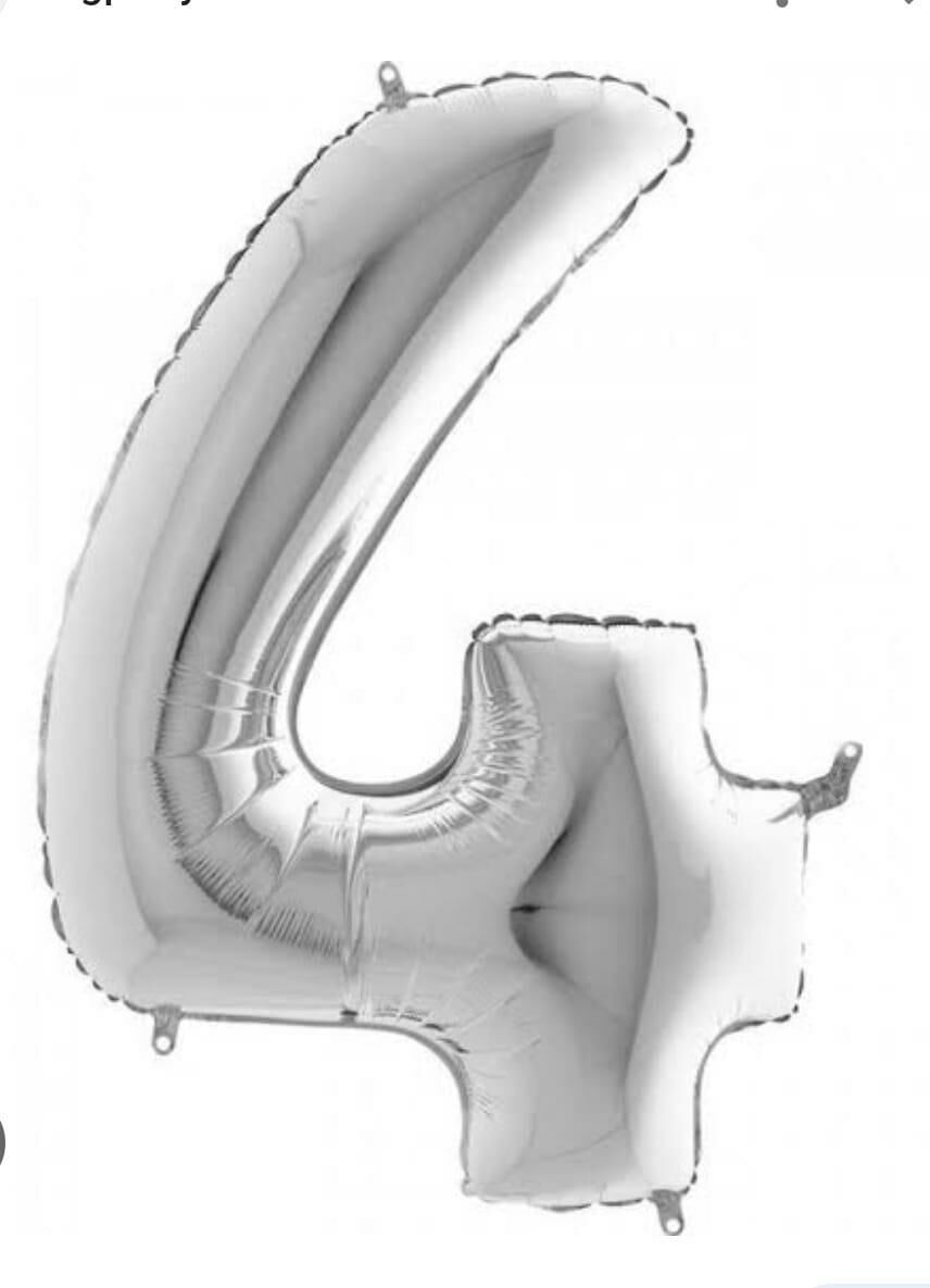 FOLYO BALON RAKKAM GÜMÜŞ 4