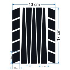 Şerit Tasarımlı Reflektif Gri Motosiklet Kask Sticker Çınar Extreme
