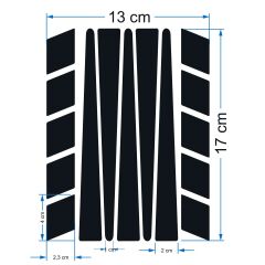 Şerit Tasarımlı Süt Beyaz Motosiklet Kask Sticker Çınar Extreme