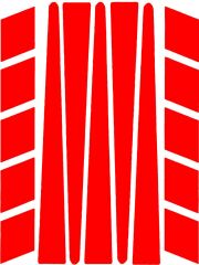 Şerit Şeklinde Reflektif Kırmızı Sticker Çınar Extreme