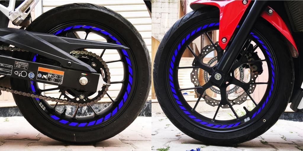 Tam Tur Reflektif Mavi Supersport İç Jant Şeridi Sticker Çınar Extreme