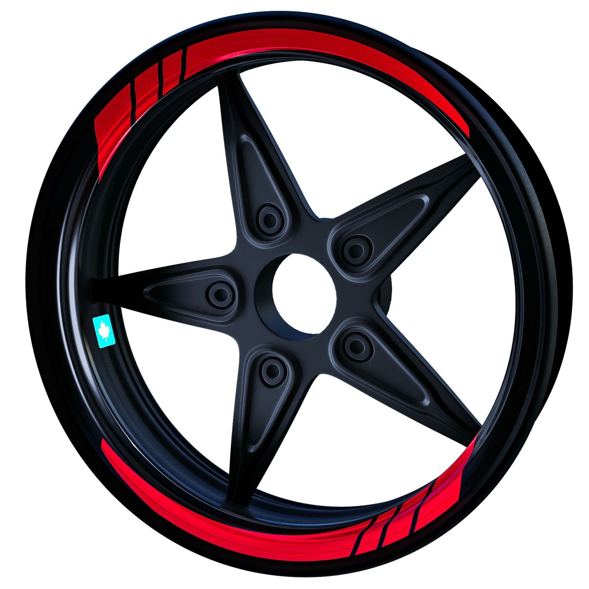 Reflektif Kırmızı Moto GP İç Jant Şeridi Sticker Çınar Extreme