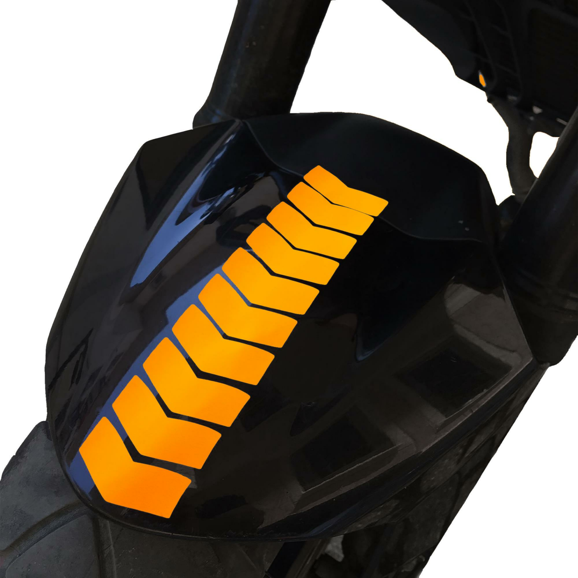 Ok Tasarımlı Floresan Turuncu Çamurluk Kask Sticker Çınar Extreme