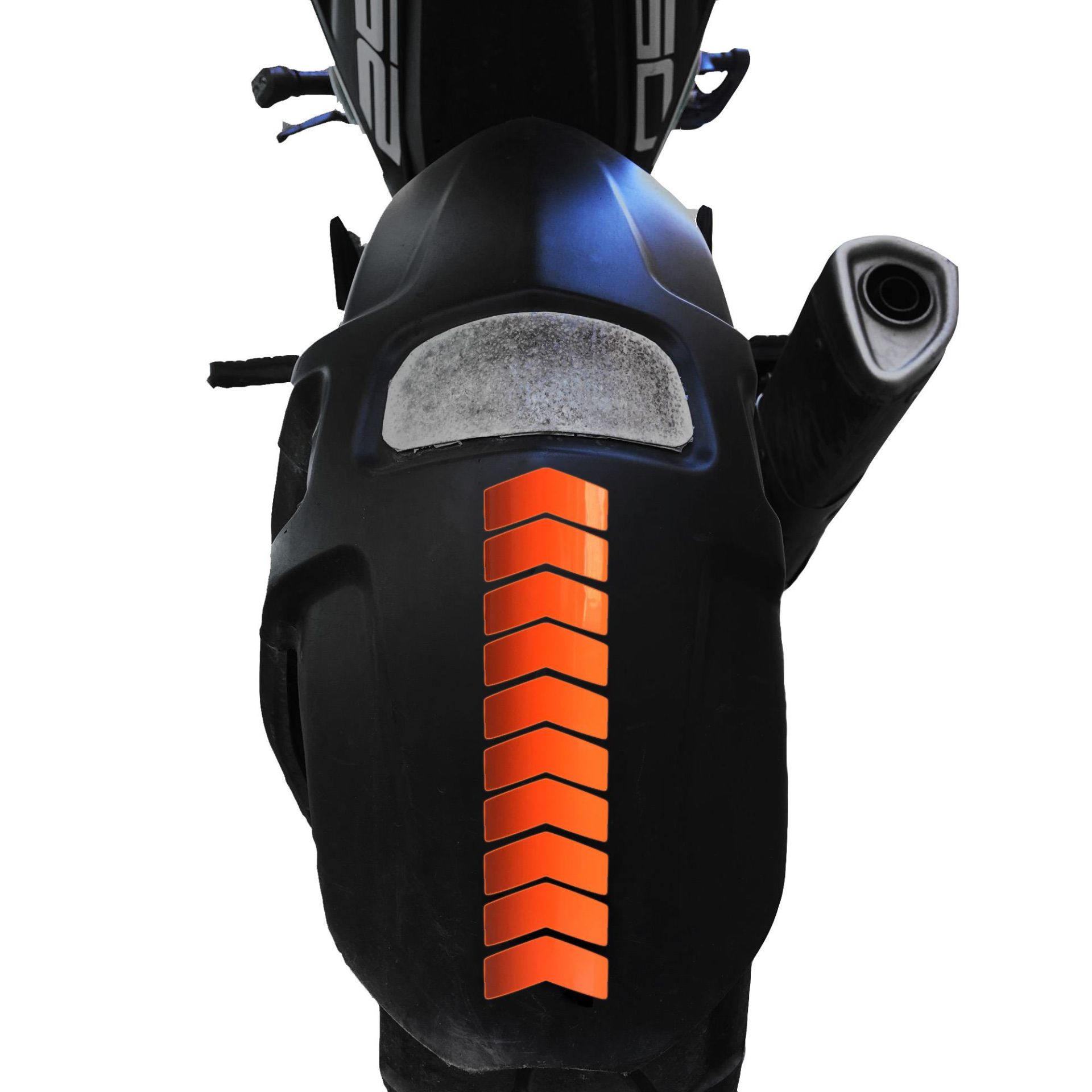 Ok Tasarımlı Alev Turuncusu Çamurluk Kask Sticker Çınar Extreme