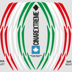 Italy Design Yeşil Beyaz Kırmızı İtalyan Jant Şeridi Sticker Çınar Extreme