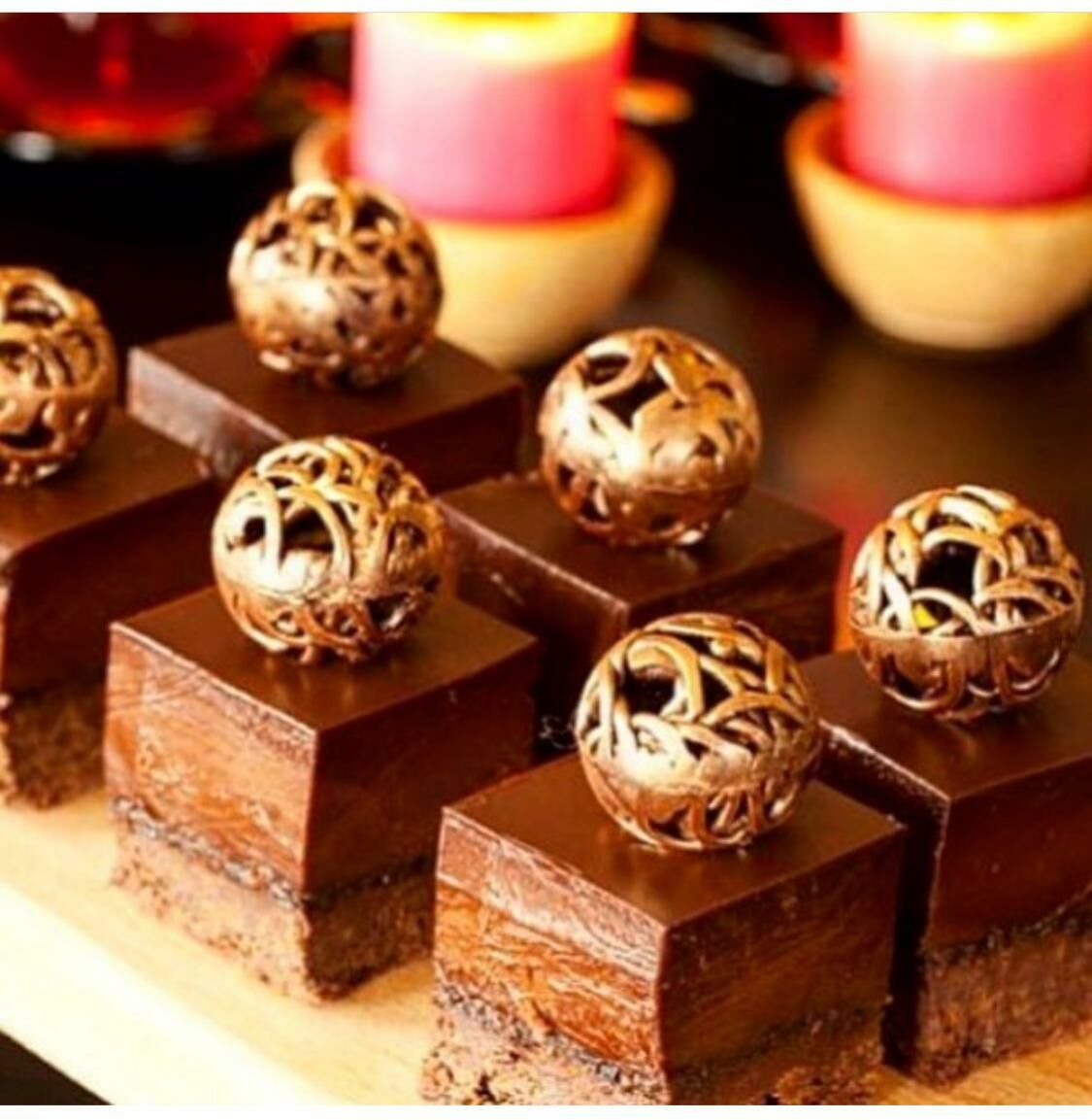 Mini Praline Feuillete Bronz Dantel Çikolata Toplu Pasta