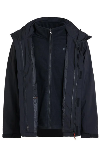2as Elbruz 3in1 Erkek Ceket Black-Siyah