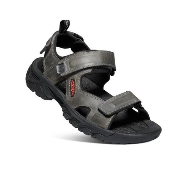 Keen Erkek Targhee III Açık Burunlu Sandalet (Gri/Siyah)
