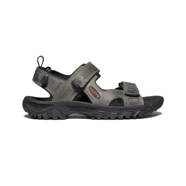 Keen Erkek Targhee III Açık Burunlu Sandalet (Gri/Siyah)