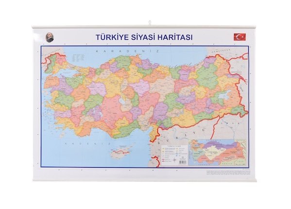 İNTER HARİTA TÜRKİYE SİYASİ-FİZİKİ ASKILI 820