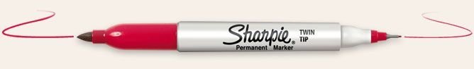 SHARPIE PERMANENT TWIN ÇİFT UÇ KIRMIZI 811110
