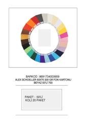 ALEX FON KARTONU 50x70 220GR BEYAZ 50 Lİ 703