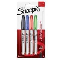 SHARPIE PERMANENT SET FINE 4 LÜ STANDART 811010