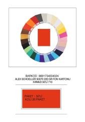 ALEX FON KARTONU 50x70 220GR KIRMIZI 50 Lİ 710