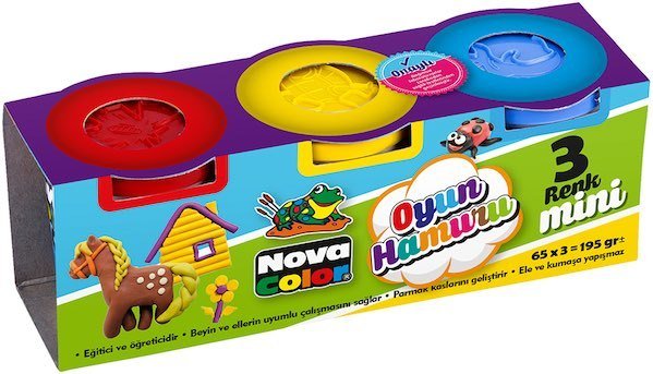 NOVA COLOR OYUN HAMURU MİNİ 3 LÜ NC-4101