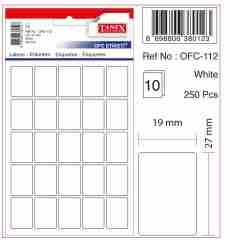 TANEX OFC-112 BEYAZ OFİS ETİKETİ