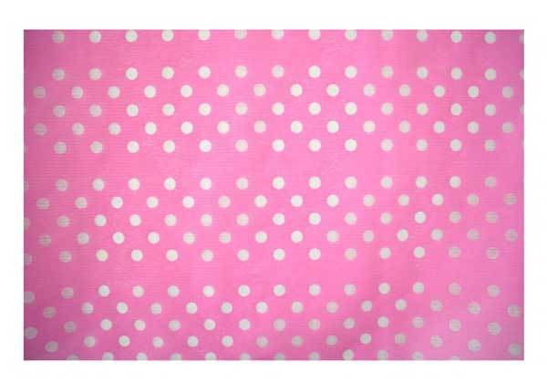 LİNO ELYAF KAGIT NOKTALI PEMBE 60CM X 5M KUN18