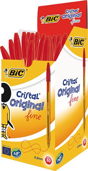 BIC TÜKENMEZ CRISTAL FINE 50Lİ KIRMIZ 872720