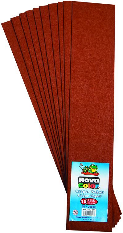 NOVA COLOR KREPON KAĞIDI 10 LU KAHVE NC-341