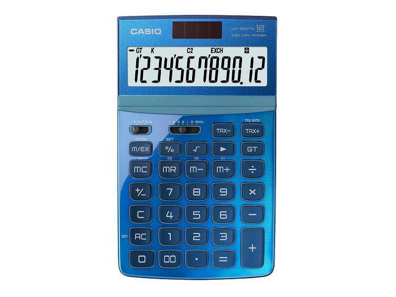 CASIO HESAP MAKİNESİ MASAÜSTÜ JW-200SC-BU MAVİ