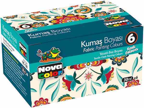 NOVA COLOR KUMAŞ BOYASI ŞİŞE 6 LI NC-188