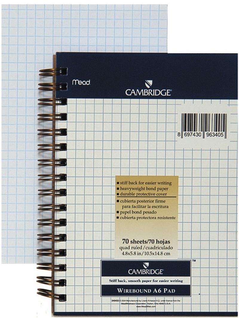 MEAD DEFTER CAMBRIDGE A6 BEYAZ 70 YP. KAR. M245433