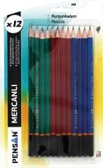 PENSAN KURŞUN KALEM MERCANLI 12 Lİ 12010