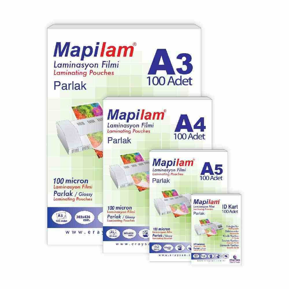 MAPİ LAMİNASYON (E) 100 MİC.A4 PAR.100LÜ 1021104