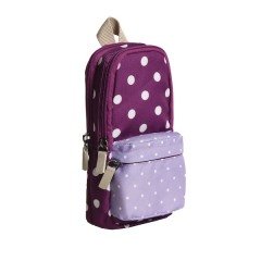 KAUKKO KALEM ÇANTASI DOTS MOR K2041