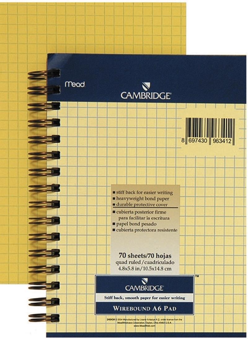 MEAD DEFTER CAMBRIDGE A6 SARI 70 YP. KAR. M245434