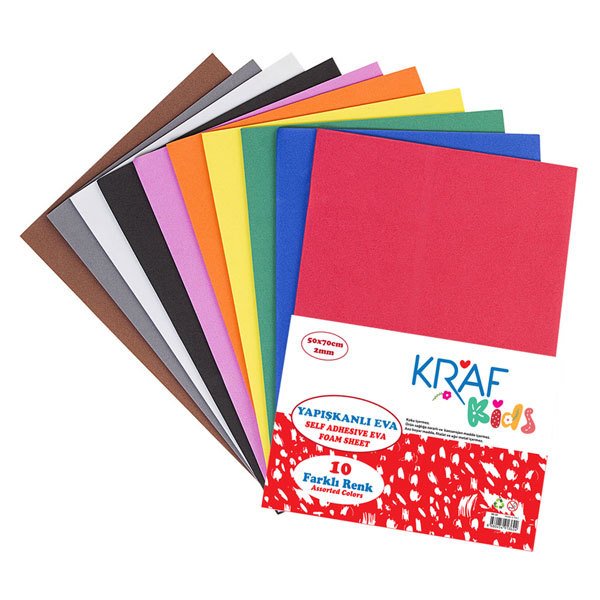 KRAF KIDS EVA 50x70 2 MM YAPIŞKANLI 10 LU KK35