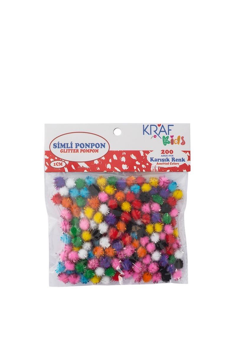 KRAF KIDS PONPON 1 CM SİMLİ 200 LÜ KK75