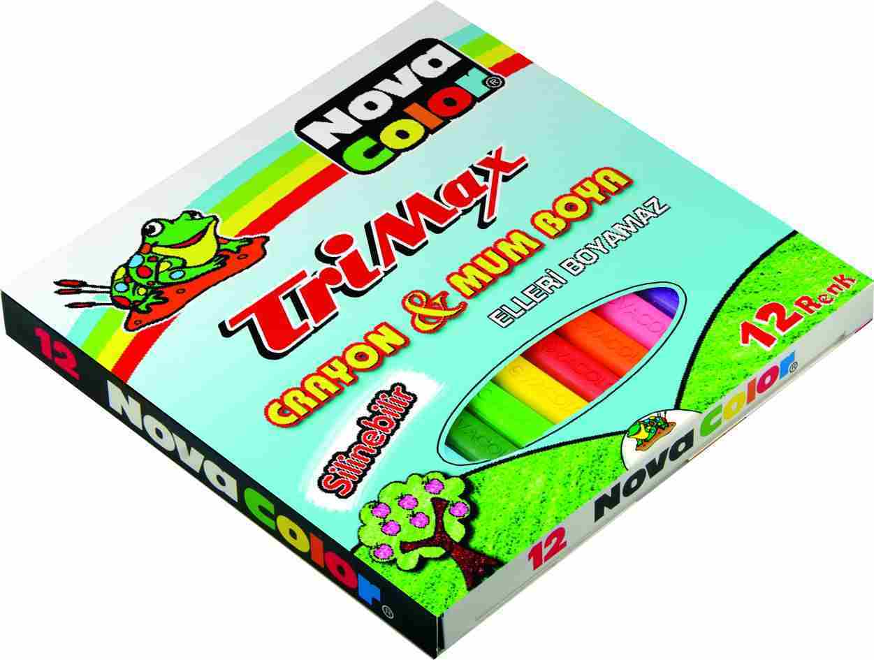 NOVA COLOR MUM BOYA 12'Lİ TRIMAX ÜÇGEN NC-2117