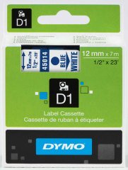 DYMO ŞERİT D1 12MMx7MT BEYAZ/MAVİ 720540 45014