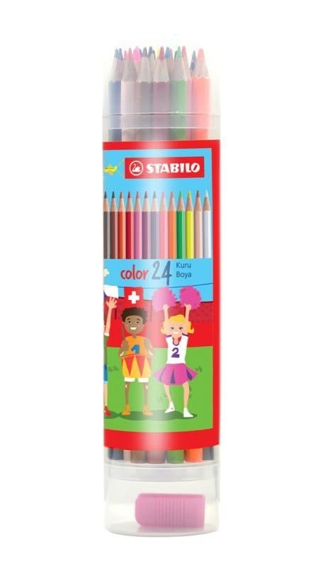 STABILO KURUBOYA 24 LÜ PLASTİK TÜP 1224/77-PT
