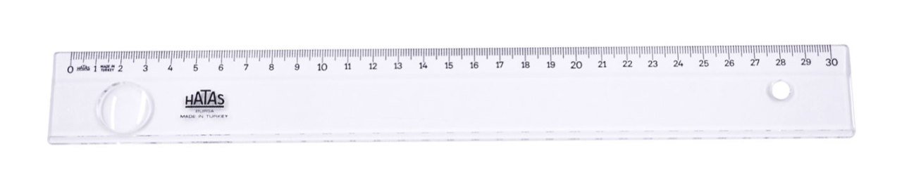 HATAS CETVEL GENİŞ PLASTİK MERCEKLİ 30 CM 00161