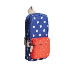 KAUKKO KALEM ÇANTASI DOTS LACİVERT K2043