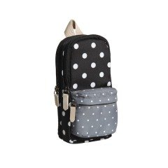 KAUKKO KALEM ÇANTASI DOTS SİYAH K2044