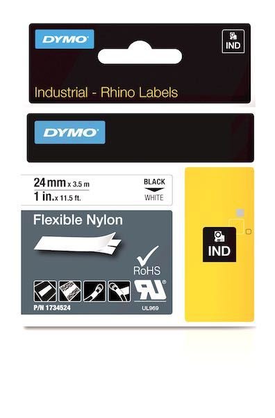 DYMO ŞERİT RHİNOPRO 24x3,5M BEYAZ/SİYAH 1734524