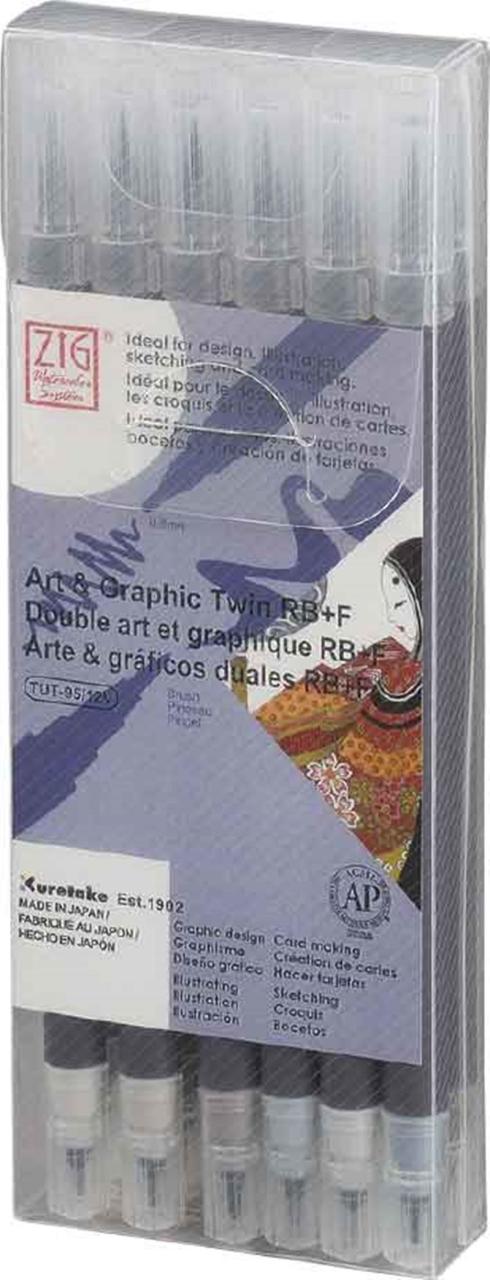 ZIG ART&GRAPHIC TWIN RB TUT-95/12VGR 12Lİ GRAY