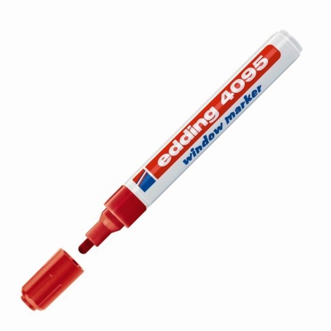 EDDING CAM KALEMİ 3 MM E-4095 KIRMIZI