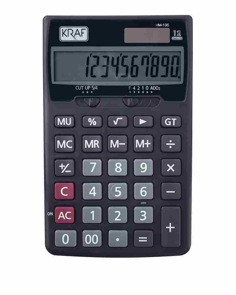 KRAF HESAP MAKİNESİ MASAÜSTÜ 12 HANE HM-135