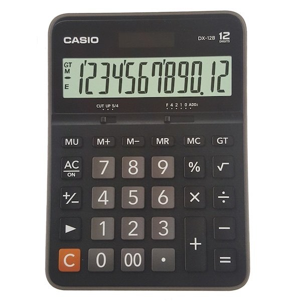 CASIO HESAP MAKİNESİ MASAÜSTÜ DX-12B-BK 12 HANE