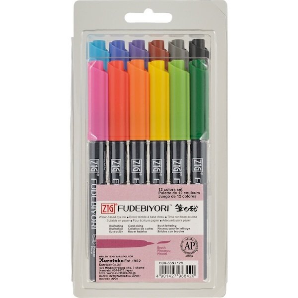 ZIG FUDEBIYORI BRUSH CBK-55N/12V 12LI SET
