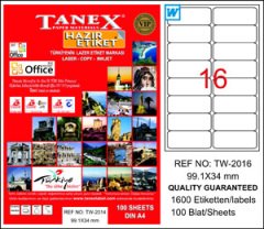 TANEX LASER ETİKET TW-2016 99.1 X 34 MM