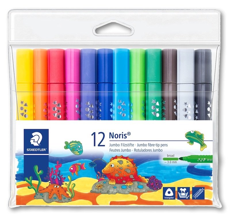 STAEDTLER 328-B WP12 JUMBO ÜÇGEN KEÇELİ K. 12Lİ