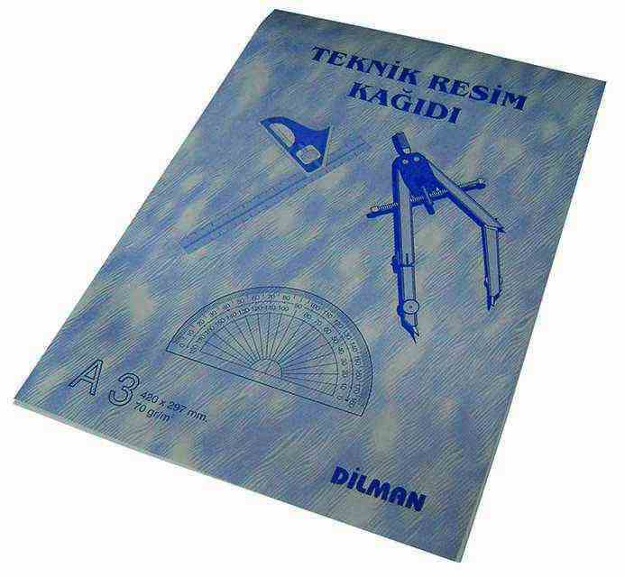 DİLMAN TEKNİK RESİM KAĞIDI A3 DİKEY