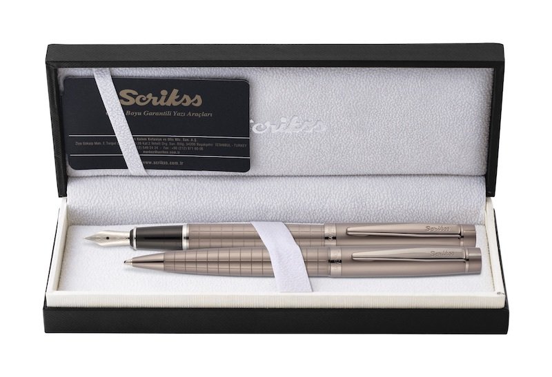 SCRIKSS DOLMAKALEM+TÜKENMEZ 38 KARBON GRİ SET
