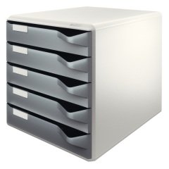 LEITZ EVRAK RAFI 5 ÇEKMECELİ L-5280 KOYU GRİ