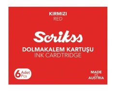 SCRIKSS DOLMAKALEM KARTUŞU KIRMIZI 6 LI